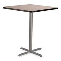 Cafe Table, 36w X 36d X 42h, Square Top/x-base, Gray Nebula Top, Gray Base, Ships In 1-3 Business Days