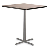Cafe Table, 36w X 36d X 42h, Square Top/x-base, Gray Nebula Top, Gray Base, Ships In 1-3 Business Days