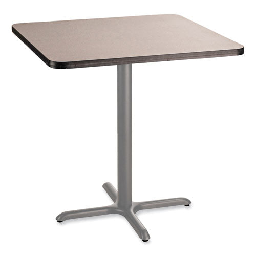Cafe Table, 36w X 36d X 36h, Square Top/x-base, Gray Nebula Top, Gray Base, Ships In 1-3 Business Days