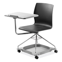Cogo Mobile Tablet Chair, Supports Up To 440 Lb, 18.75" Seat Height, Black Seat/back, Chrome Frame,ships In 1-3 Business Days