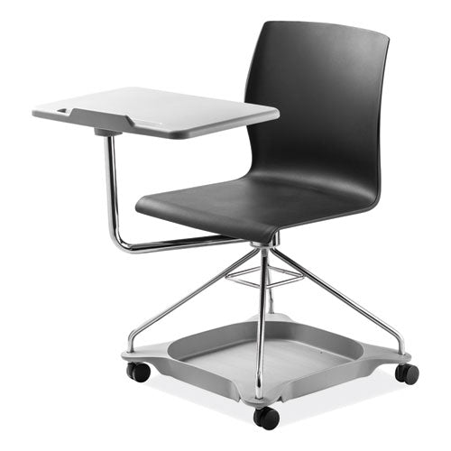Cogo Mobile Tablet Chair, Supports Up To 440 Lb, 18.75" Seat Height, Black Seat/back, Chrome Frame,ships In 1-3 Business Days