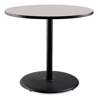 Cafe Table, 36" Diameter X 36h, Round Top/base, Gray Neubula Top, Black Base, Ships In 1-3 Business Days