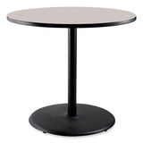 Cafe Table, 36" Diameter X 36h, Round Top/base, Gray Neubula Top, Black Base, Ships In 1-3 Business Days