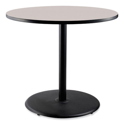 Cafe Table, 36" Diameter X 36h, Round Top/base, Gray Neubula Top, Black Base, Ships In 1-3 Business Days