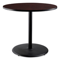 Cafe Table, 36" Diameter X 36h, Round Top/base, Mahogany Top, Black Base, Ships In 1-3 Business Days