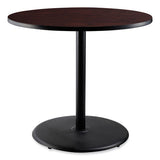 Cafe Table, 36" Diameter X 36h, Round Top/base, Mahogany Top, Black Base, Ships In 1-3 Business Days