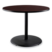 Cafe Table, 36" Diameter X 30h, Round Top/base, Mahogany Top, Black Base, Ships In 1-3 Business Days