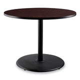Cafe Table, 36" Diameter X 30h, Round Top/base, Mahogany Top, Black Base, Ships In 1-3 Business Days