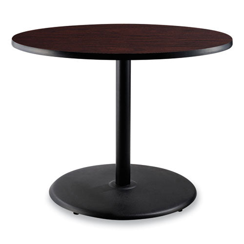 Cafe Table, 36" Diameter X 30h, Round Top/base, Mahogany Top, Black Base, Ships In 1-3 Business Days
