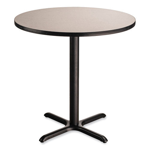 Cafe Table, 36" Diameter X 36h, Round Top/x-base, Gray Nebula Top, Black Base, Ships In 1-3 Business Days