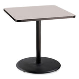 Cafe Table, 36w X 36d X 36h, Square Top/round Base, Gray Nebula Top, Black Base, Ships In 1-3 Business Days