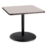 Cafe Table, 36w X 36d X 30h, Square Top/round Base, Gray Nebula Top, Black Base, Ships In 1-3 Business Days