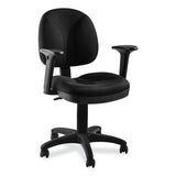 Comfort Task Chair With Arms, Supports Up To 300lb, 19" To 23" Seat Height, Black Seat/back, Black/base,ships In 1-3 Bus Days