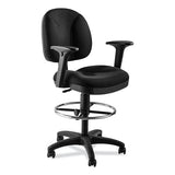 Comfort Task Stool With Arms, Supports Up To 300 Lb, 25.5" To 35.5" Seat Height, Black Seat/back/base, Ships In 1-3 Bus Days