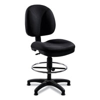 Comfort Task Stool, Supports Up To 300 Lb, 24.5" To 34.5" Seat Height, Black Seat/back, Black/base,ships In 1-3 Business Days