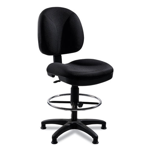 Comfort Task Stool, Supports Up To 300 Lb, 24.5" To 34.5" Seat Height, Black Seat/back, Black/base,ships In 1-3 Business Days