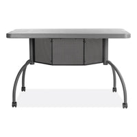 Teacher's Workpod Desk, 48" X 24" X 30", Charcoal Slate, Ships In 1-3 Business Days