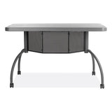 Teacher's Workpod Desk, 48" X 24" X 30", Charcoal Slate, Ships In 1-3 Business Days
