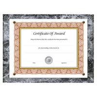 Award-a-plaque Document Holder, Acrylic-plastic, 10-1-2 X 13, Black