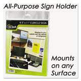 Clear Plastic Sign Holder, All-purpose, 8 1-2 X 11