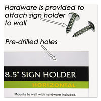 Clear Plastic Sign Holder, Wall Mount, 11 X 8 1-2