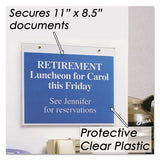 Clear Plastic Sign Holder, Wall Mount, 11 X 8 1-2