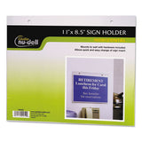 Clear Plastic Sign Holder, Wall Mount, 11 X 8 1-2