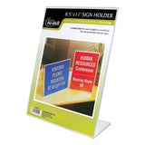 Clear Plastic Sign Holder, Wall Mount, 8 1-2 X 11