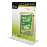 Clear Plastic Sign Holder, Stand-up, 8 1-2 X 11