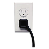 Surge Protector, 6 Ac Outlets, 4 Ft Cord, 600 J, Black