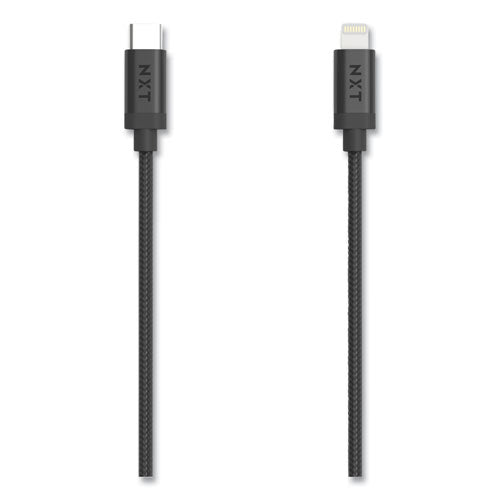Braided Lightning Cable To Usb-c Cable, 6 Ft, Black