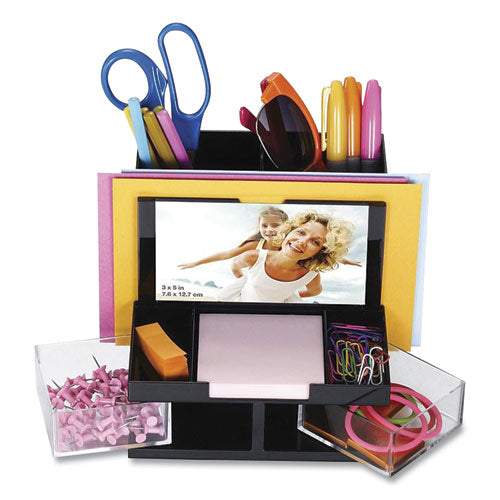 Versaplus Desk Organizer, 6.19 X 6.31 X 5.5, Black