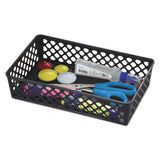 Recycled Supply Basket, 10.0625" X 6.125" X 2.375", Black, 2-pack