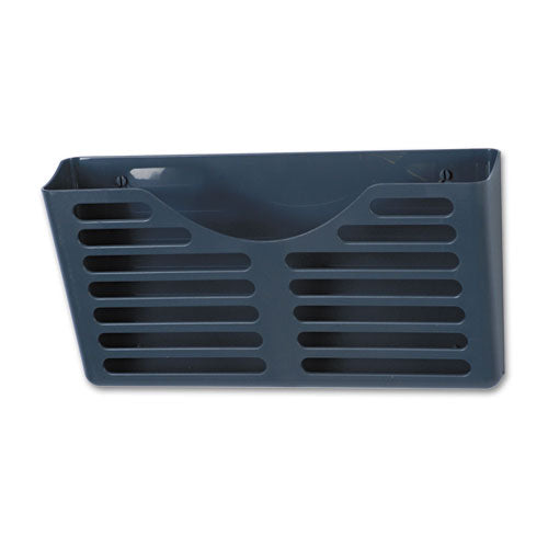 Verticalmate Cubicle Wall File Pocket, Plastic, 11 1-2 X 2 X 9, Slate Gray
