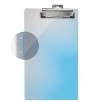 Plastic Clipboard, 1-2" Capacity, Holds 8 1-2 X 11, Clear