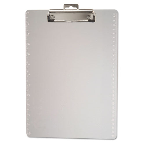 Plastic Clipboard, 1-2" Capacity, Holds 8 1-2 X 11, Clear