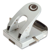 50-sheet, Deluxe Two-hole Punch, 1-4" Holes, Gray-blue