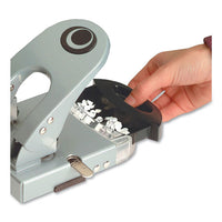 50-sheet, Deluxe Two-hole Punch, 1-4" Holes, Gray-blue