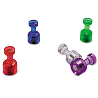 Push Pin Magnets, Assorted Translucent, 3-4" X 3-8", 10 Per Pack