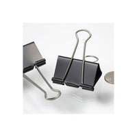 Binder Clips, Large, Black, 12-box