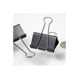Binder Clips, Large, Black, 12-box