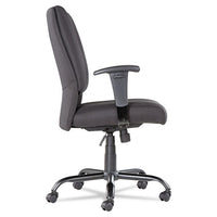 Big And Tall Swivel-tilt Mid-back Chair, Supports Up To 450 Lbs, Black Seat-black Back, Black Base