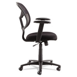 Swivel-tilt Mesh Task Chair With Adjustable Arms, Supports Up To 250 Lbs., Black Seat-black Back, Black Base