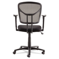 Swivel-tilt Mesh Task Chair With Adjustable Arms, Supports Up To 250 Lbs., Black Seat-black Back, Black Base