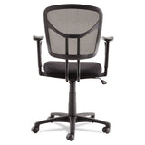 Swivel-tilt Mesh Task Chair With Adjustable Arms, Supports Up To 250 Lbs., Black Seat-black Back, Black Base