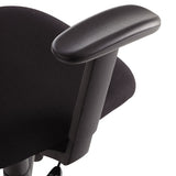 Swivel-tilt Mesh Task Chair With Adjustable Arms, Supports Up To 250 Lbs., Black Seat-black Back, Black Base