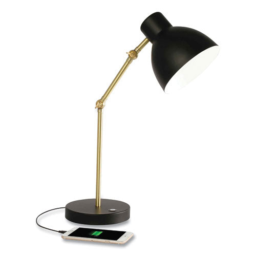 Wellness Series Direct Led Desk Lamp, 4" To 18" High, Brass, Ships In 1-3 Business Days