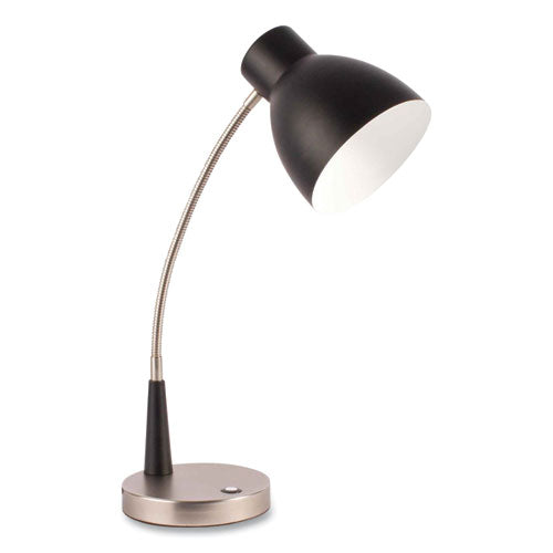Wellness Series Adjust Led Desk Lamp, 3" To 22" High, Silver/matte Black, Ships In 1-3 Business Days