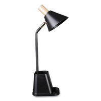 Wellness Series Merge Led Desk Lamp With Wireless Charging, 18.25" High, Black, Ships In 1-3 Business Days