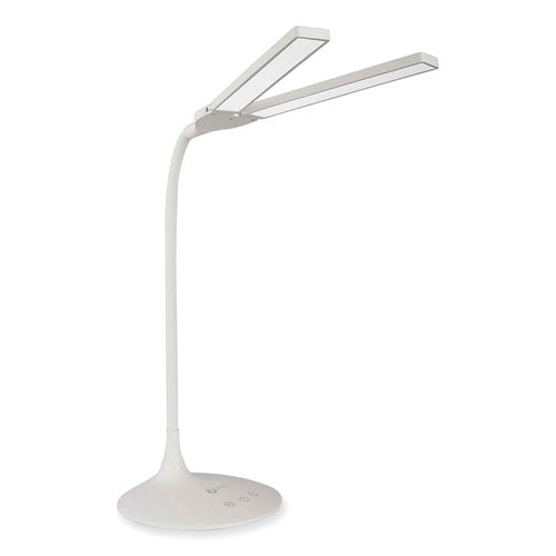 Pivot Led Desk Lamp With Dual Shades, 13.25" To 26" High, White, Ships In 1-3 Business Days